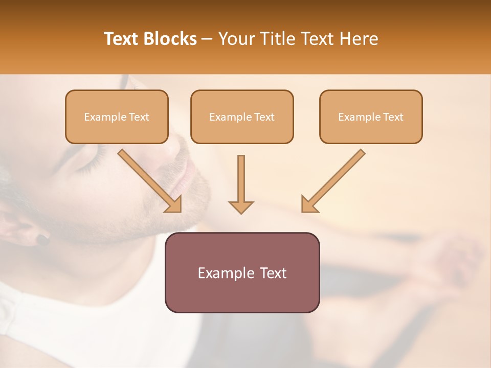 A Man Sitting On The Floor With His Eyes Closed PowerPoint Template