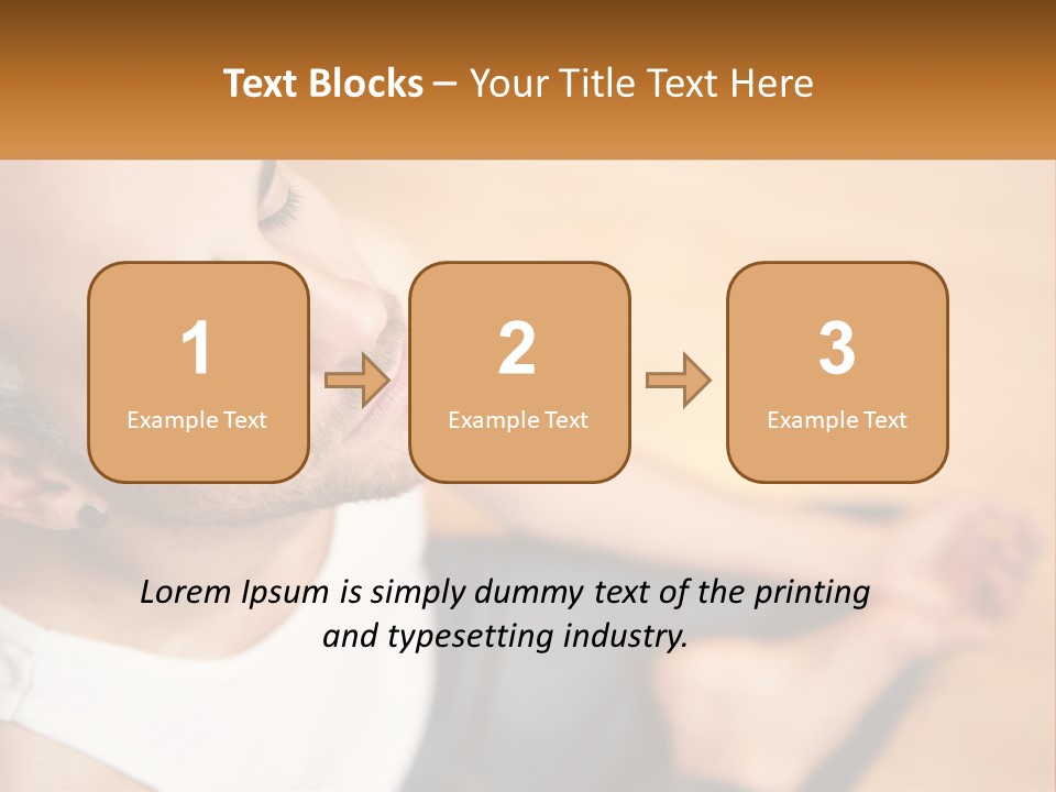 A Man Sitting On The Floor With His Eyes Closed PowerPoint Template