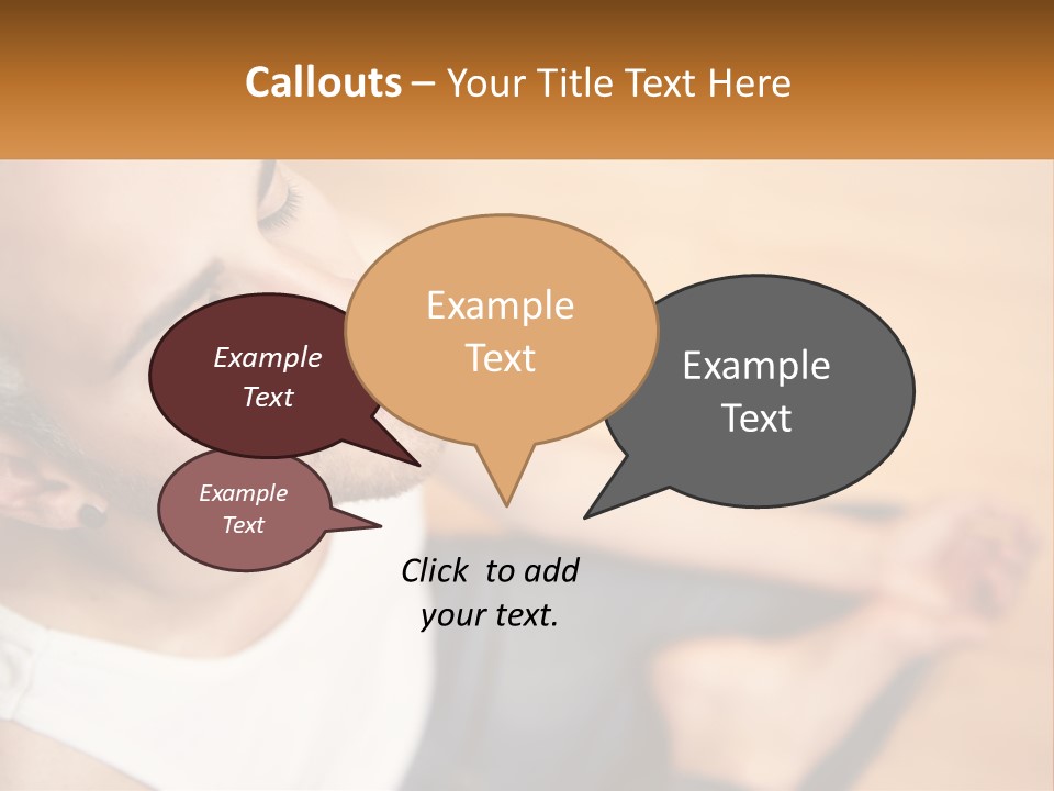 A Man Sitting On The Floor With His Eyes Closed PowerPoint Template