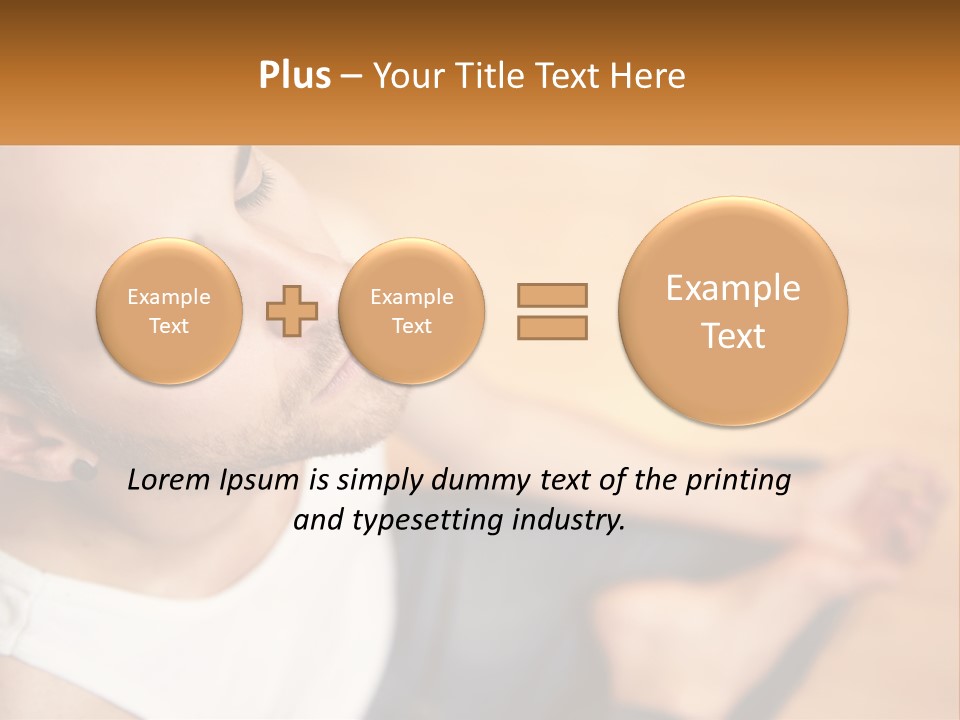 A Man Sitting On The Floor With His Eyes Closed PowerPoint Template