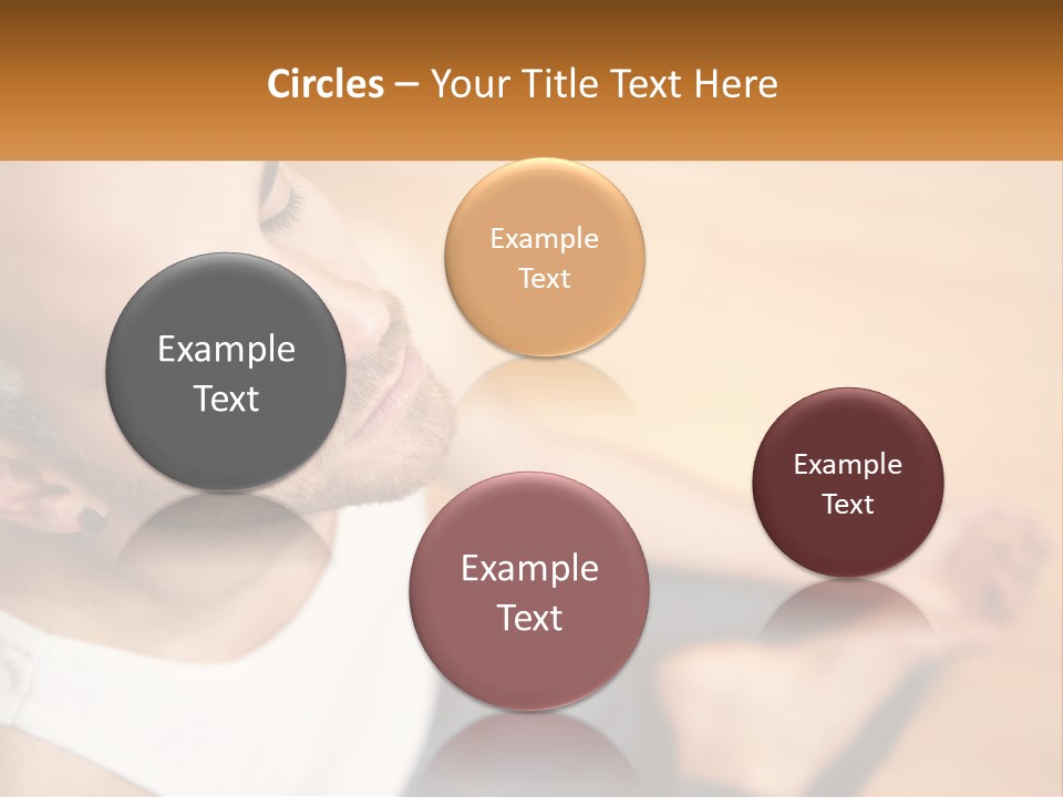 A Man Sitting On The Floor With His Eyes Closed PowerPoint Template