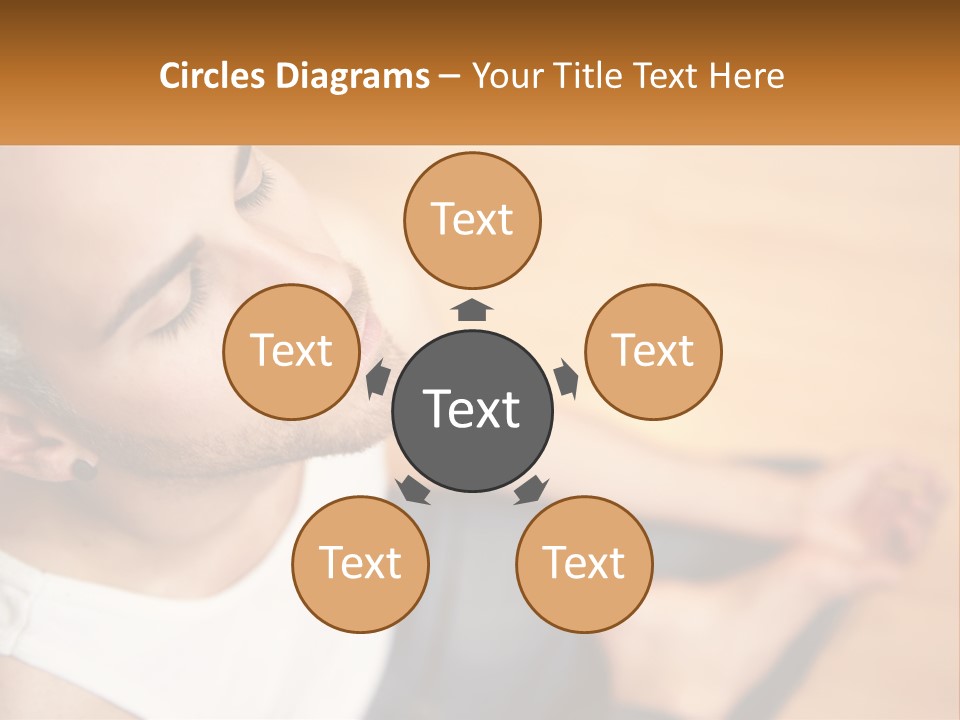 A Man Sitting On The Floor With His Eyes Closed PowerPoint Template