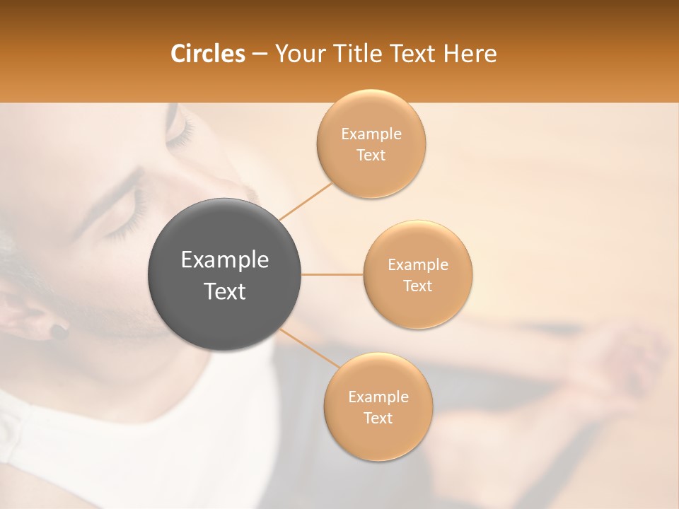 A Man Sitting On The Floor With His Eyes Closed PowerPoint Template