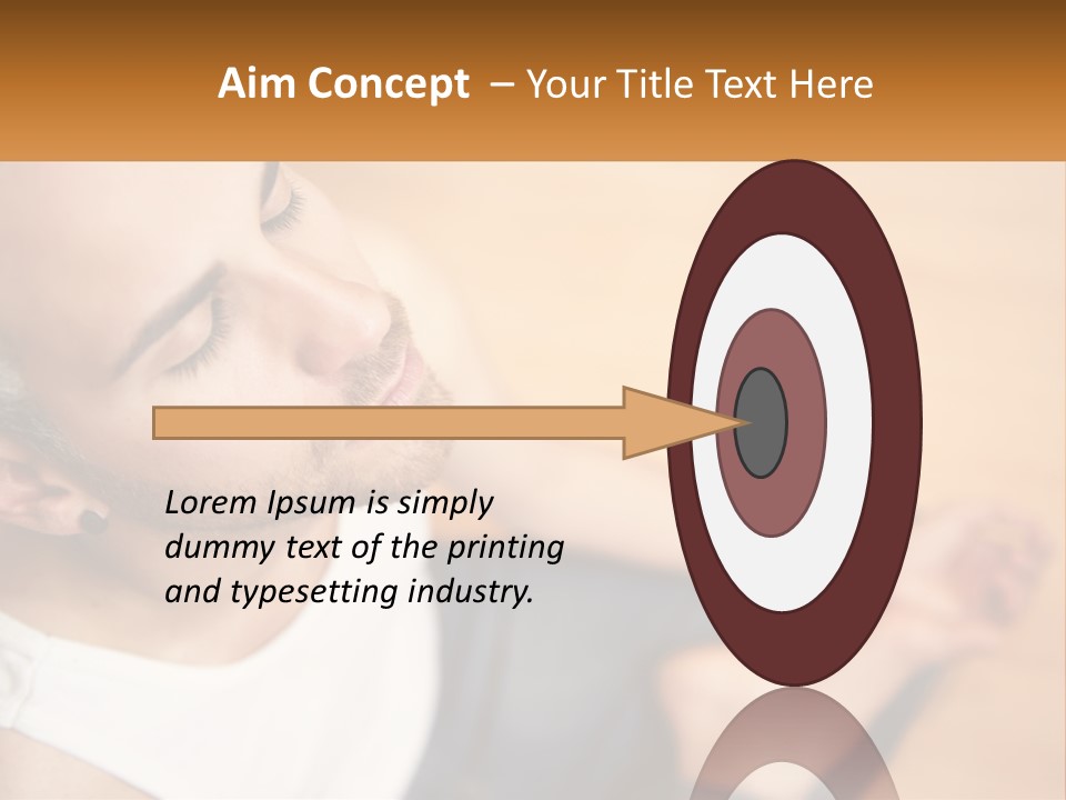 A Man Sitting On The Floor With His Eyes Closed PowerPoint Template