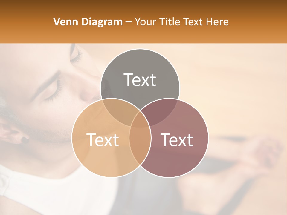 A Man Sitting On The Floor With His Eyes Closed PowerPoint Template