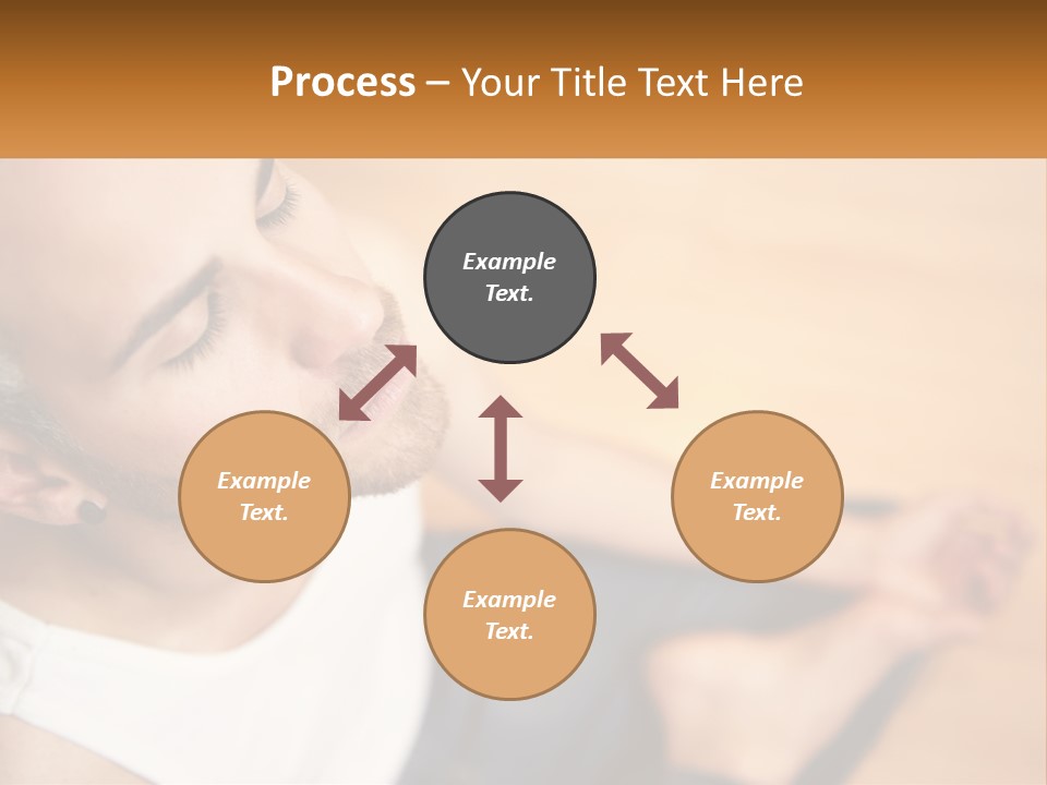 A Man Sitting On The Floor With His Eyes Closed PowerPoint Template