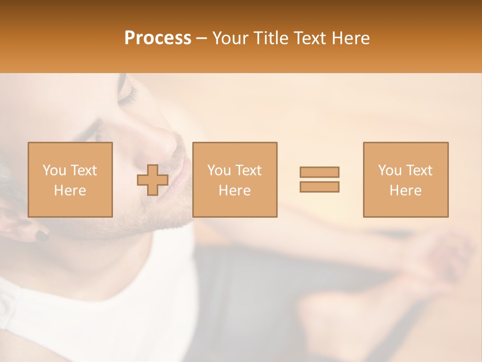 A Man Sitting On The Floor With His Eyes Closed PowerPoint Template