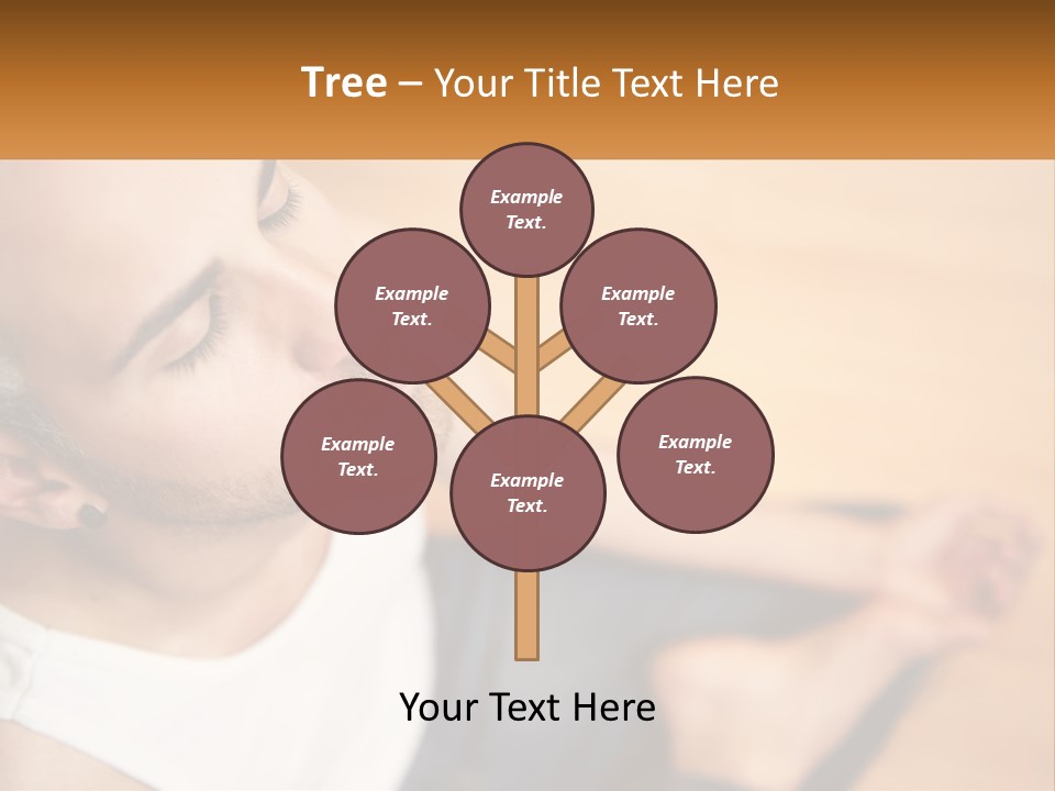 A Man Sitting On The Floor With His Eyes Closed PowerPoint Template