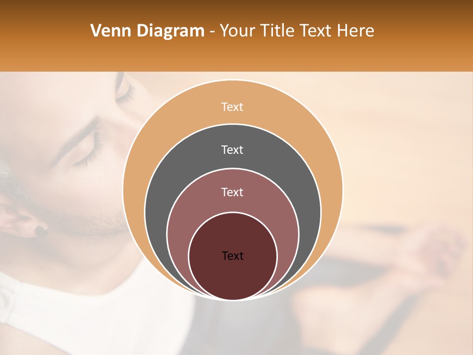 A Man Sitting On The Floor With His Eyes Closed PowerPoint Template