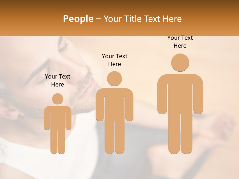 A Man Sitting On The Floor With His Eyes Closed PowerPoint Template