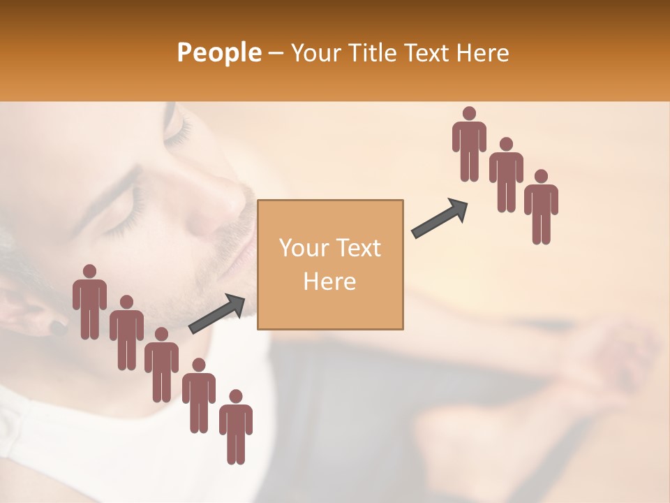 A Man Sitting On The Floor With His Eyes Closed PowerPoint Template