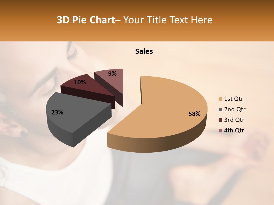A Man Sitting On The Floor With His Eyes Closed PowerPoint Template