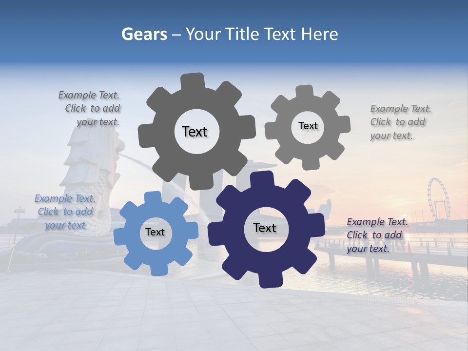 A Statue Of A Horse Is Spewing Water Into The Air PowerPoint Template