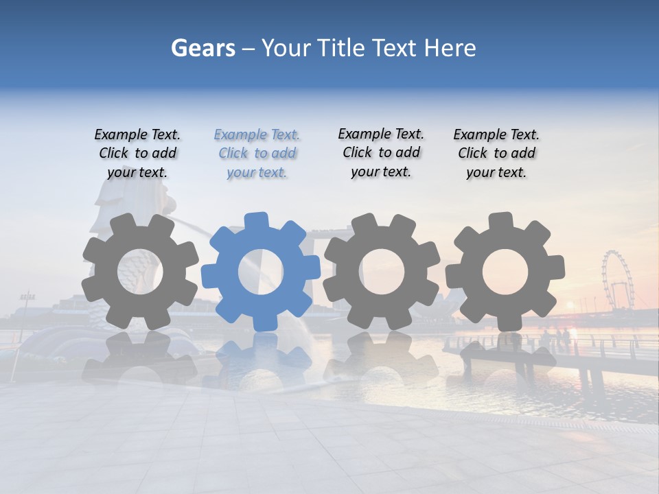 A Statue Of A Horse Is Spewing Water Into The Air PowerPoint Template