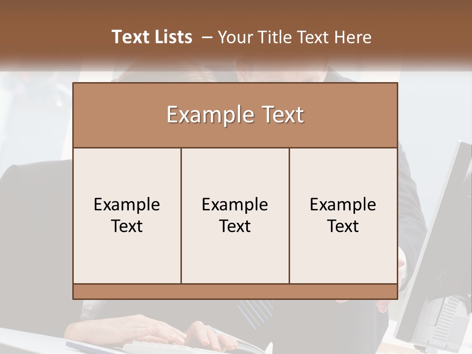 A Man And A Woman Looking At A Computer Screen PowerPoint Template