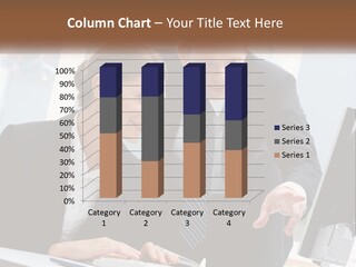 A Man And A Woman Looking At A Computer Screen PowerPoint Template