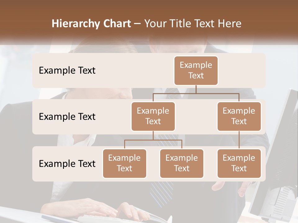 A Man And A Woman Looking At A Computer Screen PowerPoint Template