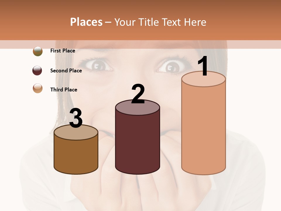 A Woman Is Smiling With Her Hands On Her Mouth PowerPoint Template
