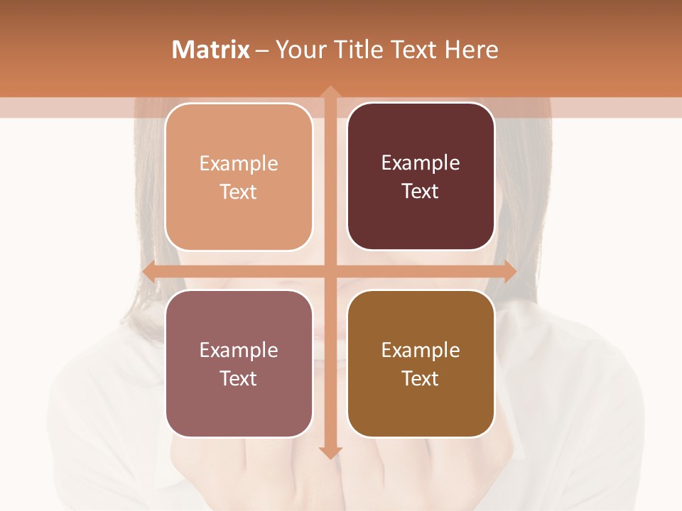 A Woman Is Smiling With Her Hands On Her Mouth PowerPoint Template