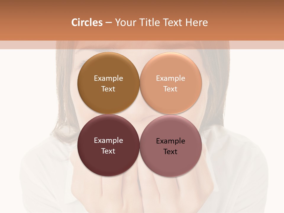 A Woman Is Smiling With Her Hands On Her Mouth PowerPoint Template