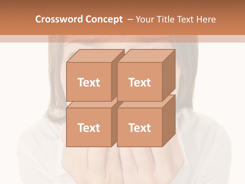 A Woman Is Smiling With Her Hands On Her Mouth PowerPoint Template