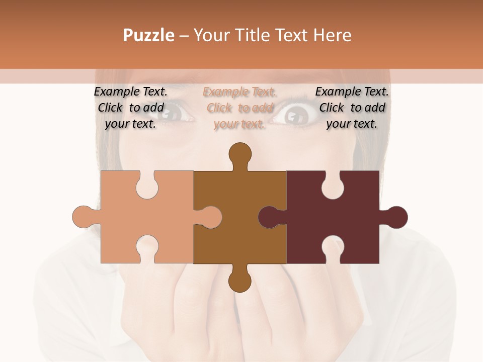 A Woman Is Smiling With Her Hands On Her Mouth PowerPoint Template