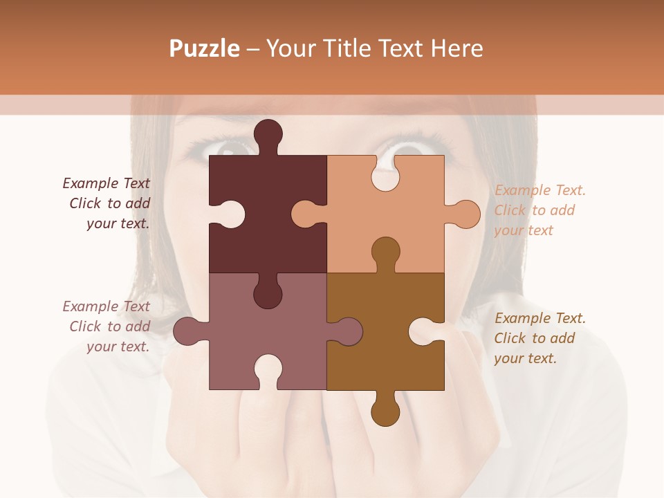 A Woman Is Smiling With Her Hands On Her Mouth PowerPoint Template