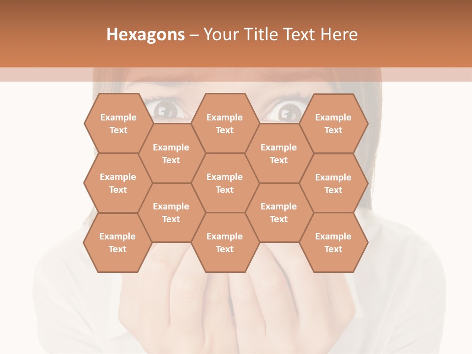 A Woman Is Smiling With Her Hands On Her Mouth PowerPoint Template