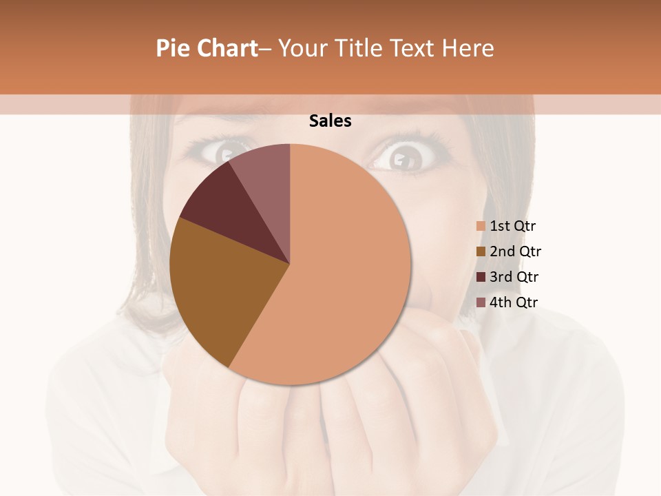 A Woman Is Smiling With Her Hands On Her Mouth PowerPoint Template