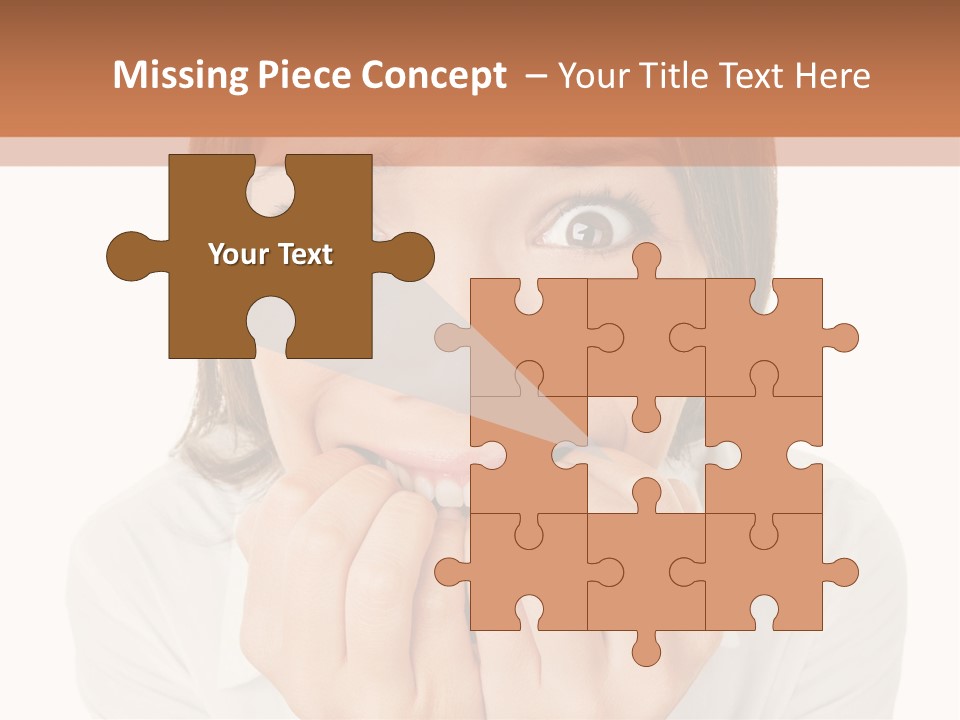 A Woman Is Smiling With Her Hands On Her Mouth PowerPoint Template