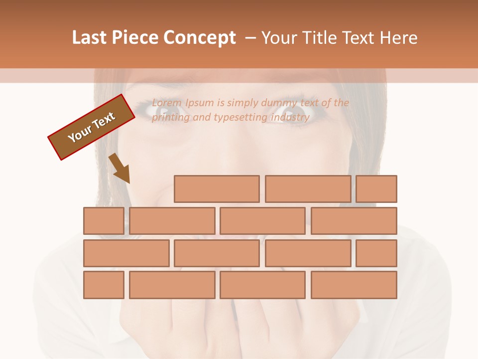 A Woman Is Smiling With Her Hands On Her Mouth PowerPoint Template