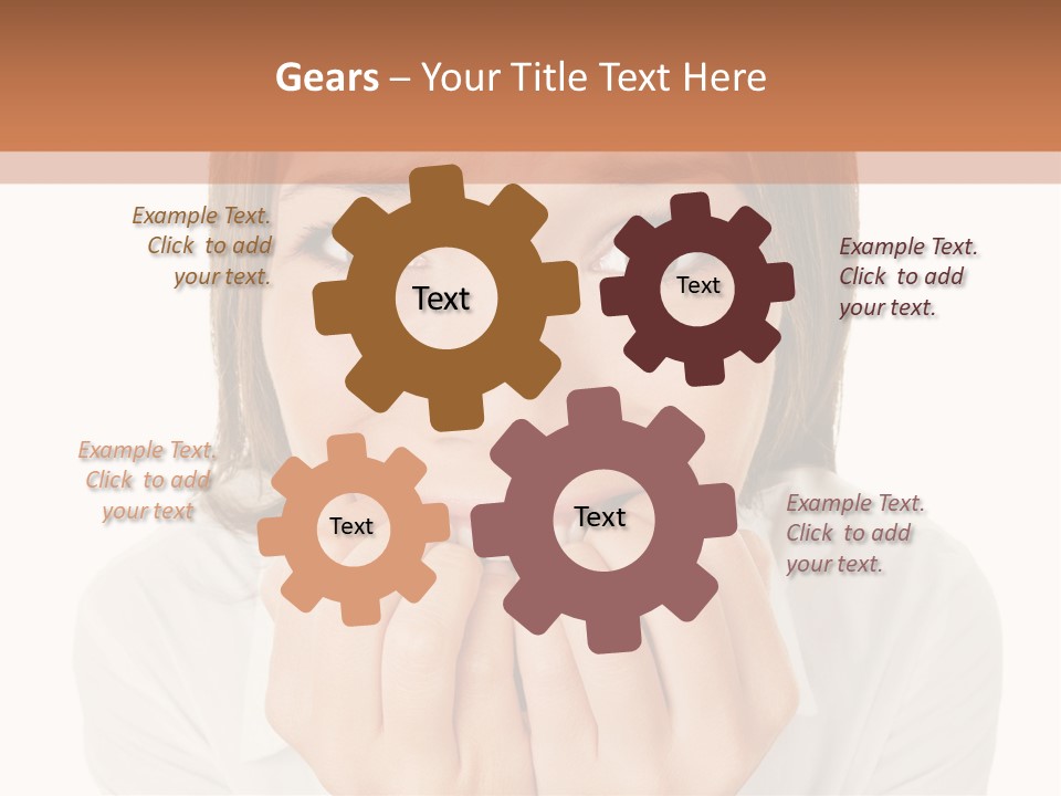 A Woman Is Smiling With Her Hands On Her Mouth PowerPoint Template