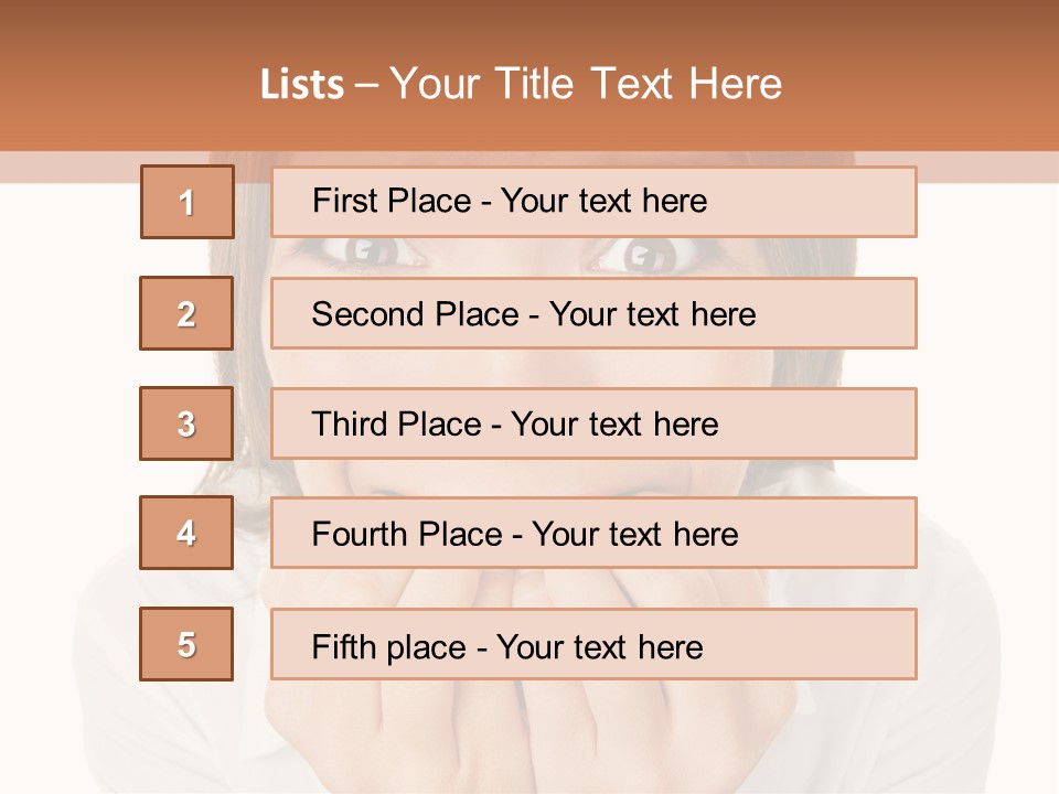 A Woman Is Smiling With Her Hands On Her Mouth PowerPoint Template