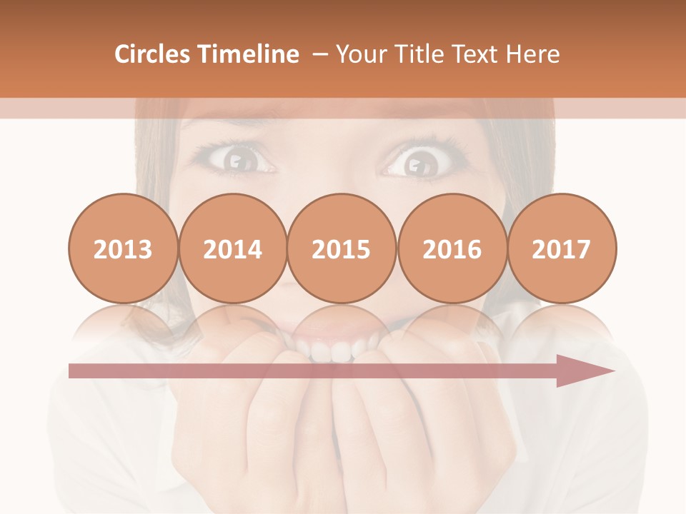 A Woman Is Smiling With Her Hands On Her Mouth PowerPoint Template