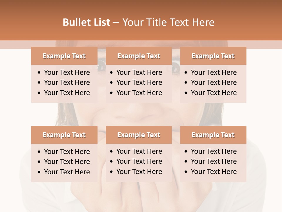 A Woman Is Smiling With Her Hands On Her Mouth PowerPoint Template