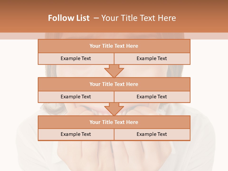 A Woman Is Smiling With Her Hands On Her Mouth PowerPoint Template