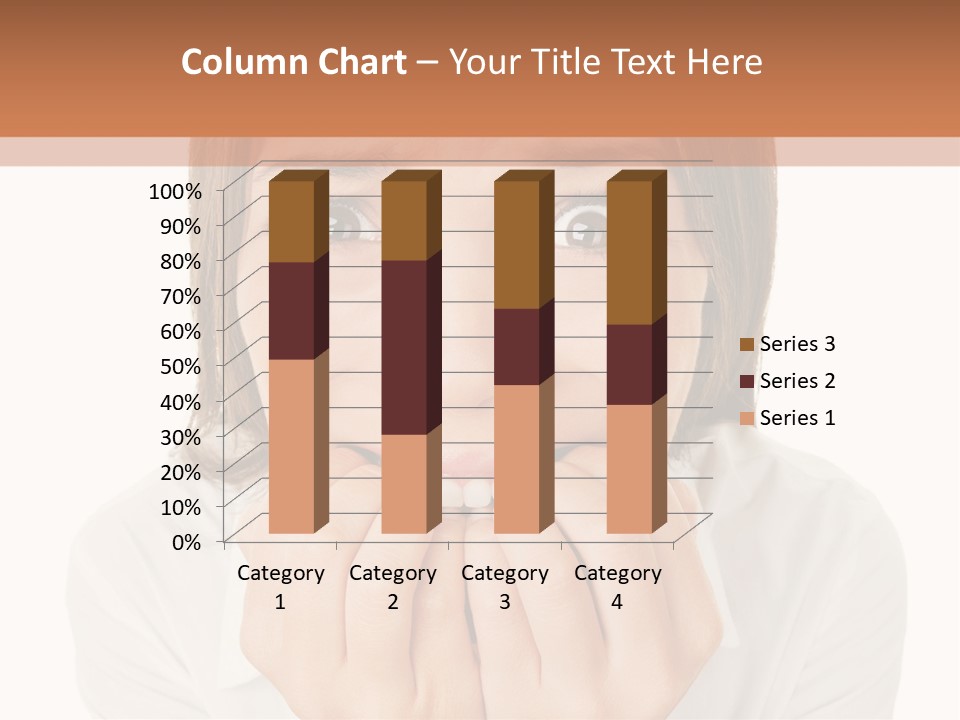A Woman Is Smiling With Her Hands On Her Mouth PowerPoint Template
