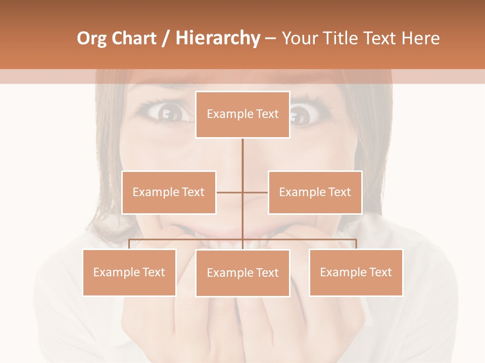 A Woman Is Smiling With Her Hands On Her Mouth PowerPoint Template