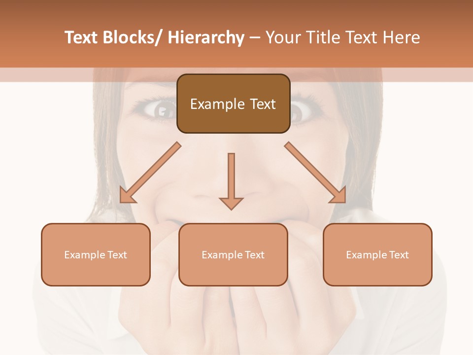 A Woman Is Smiling With Her Hands On Her Mouth PowerPoint Template