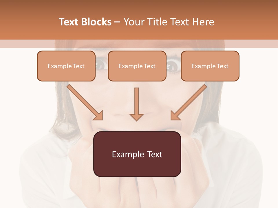 A Woman Is Smiling With Her Hands On Her Mouth PowerPoint Template
