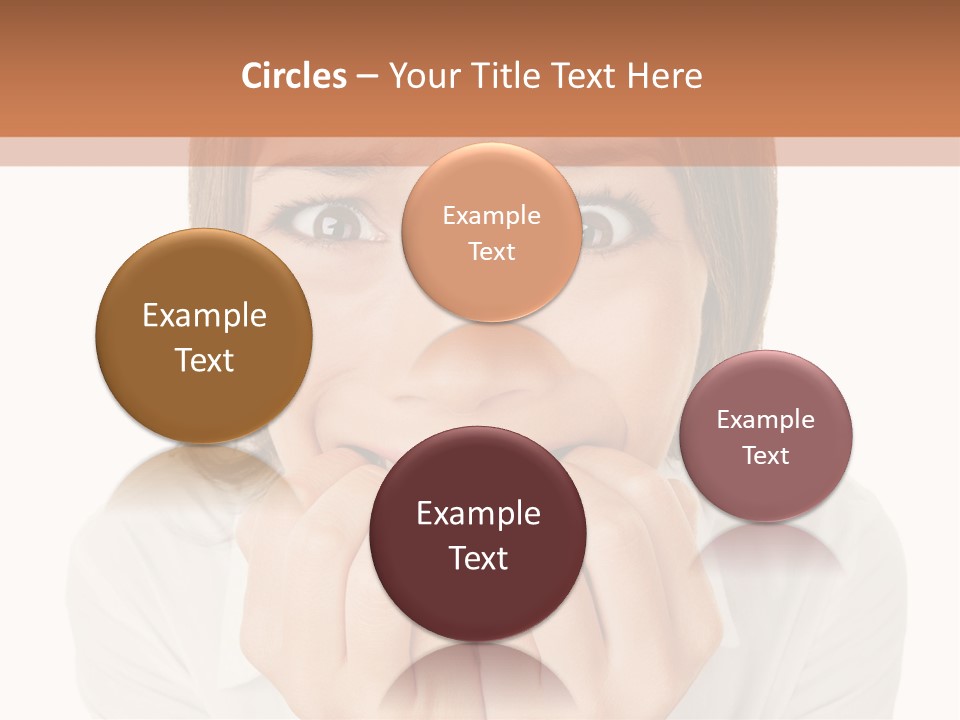 A Woman Is Smiling With Her Hands On Her Mouth PowerPoint Template