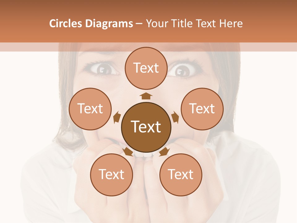 A Woman Is Smiling With Her Hands On Her Mouth PowerPoint Template