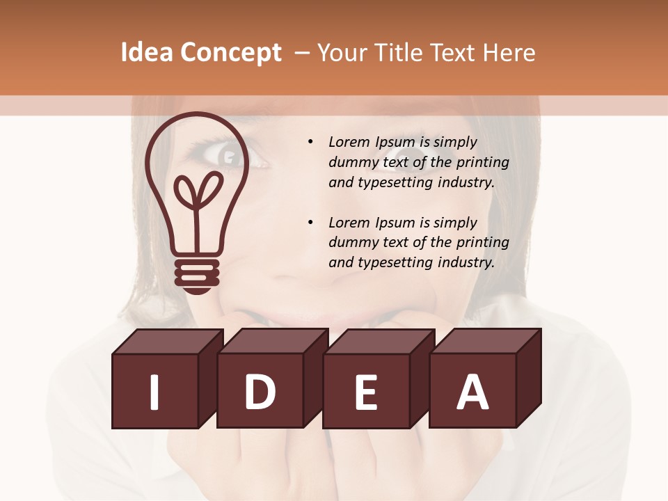 A Woman Is Smiling With Her Hands On Her Mouth PowerPoint Template