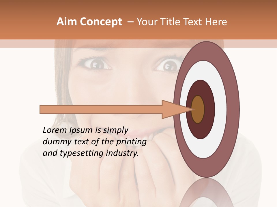 A Woman Is Smiling With Her Hands On Her Mouth PowerPoint Template