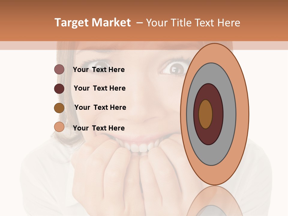 A Woman Is Smiling With Her Hands On Her Mouth PowerPoint Template