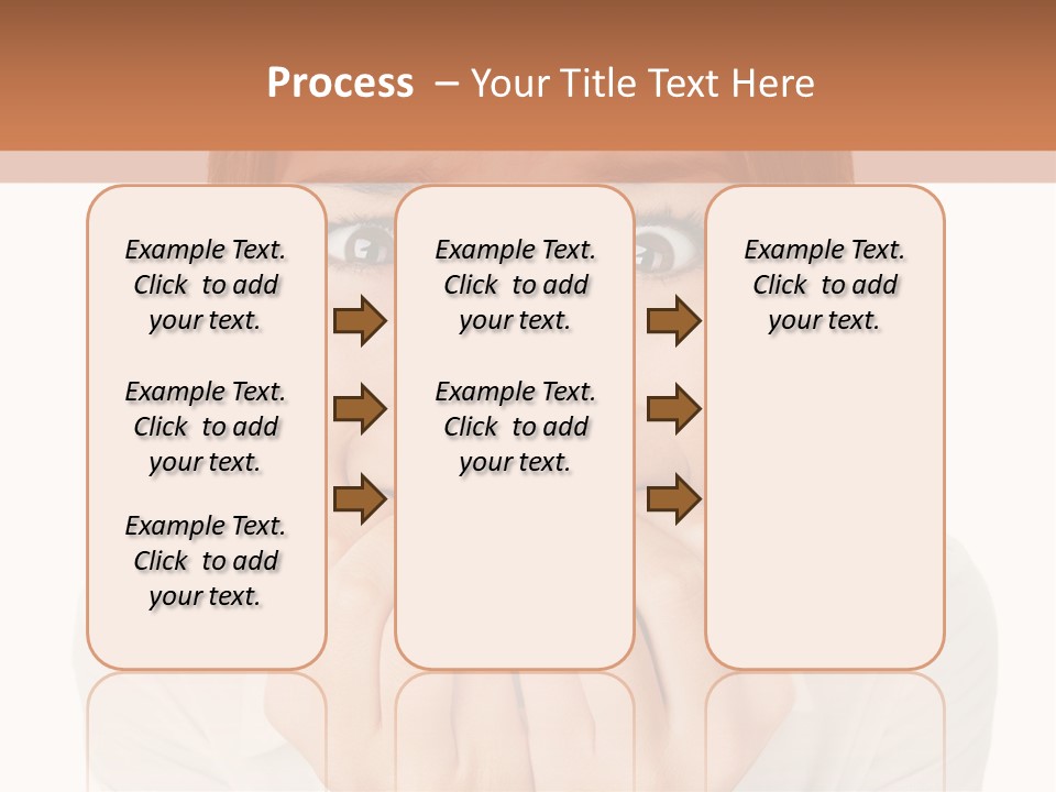A Woman Is Smiling With Her Hands On Her Mouth PowerPoint Template