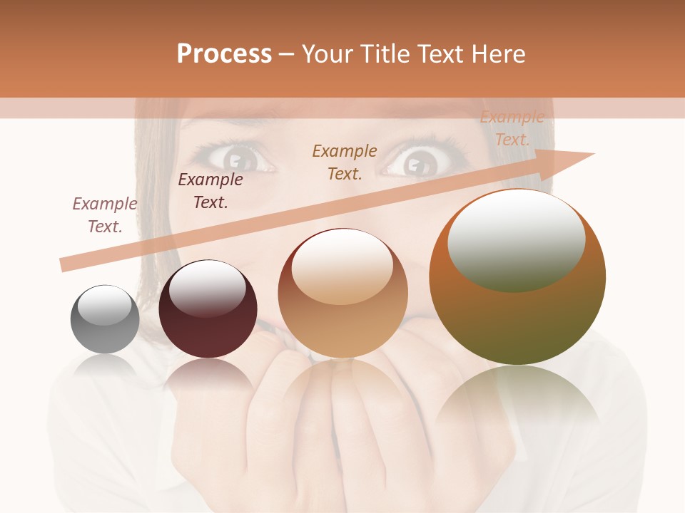 A Woman Is Smiling With Her Hands On Her Mouth PowerPoint Template