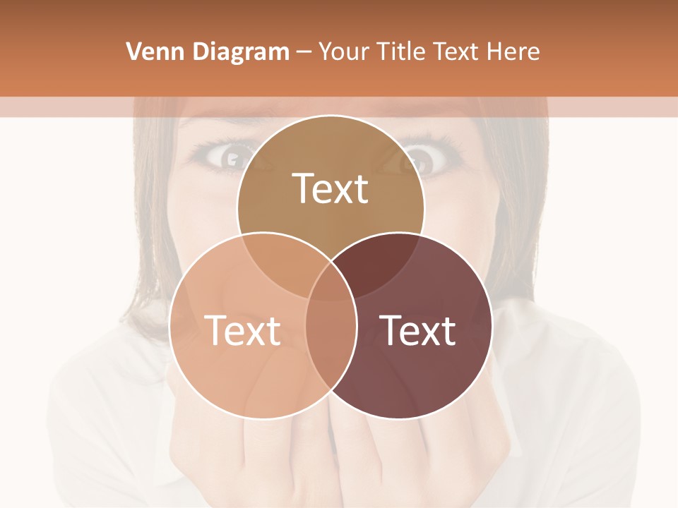 A Woman Is Smiling With Her Hands On Her Mouth PowerPoint Template