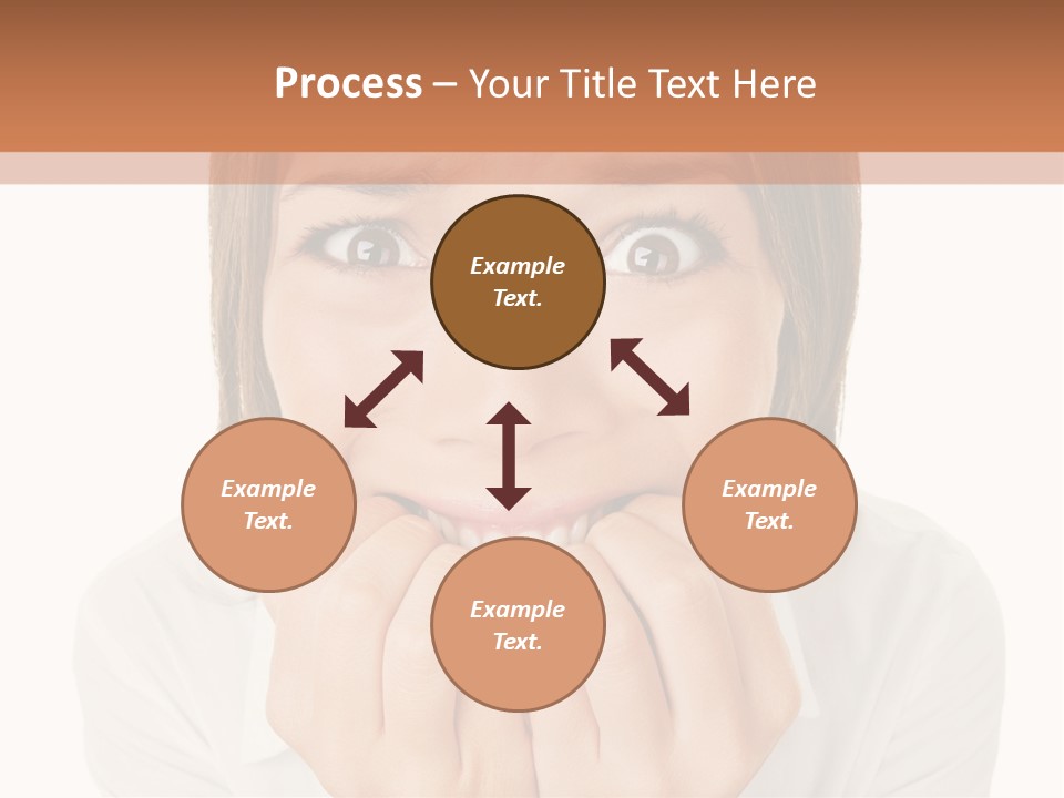 A Woman Is Smiling With Her Hands On Her Mouth PowerPoint Template