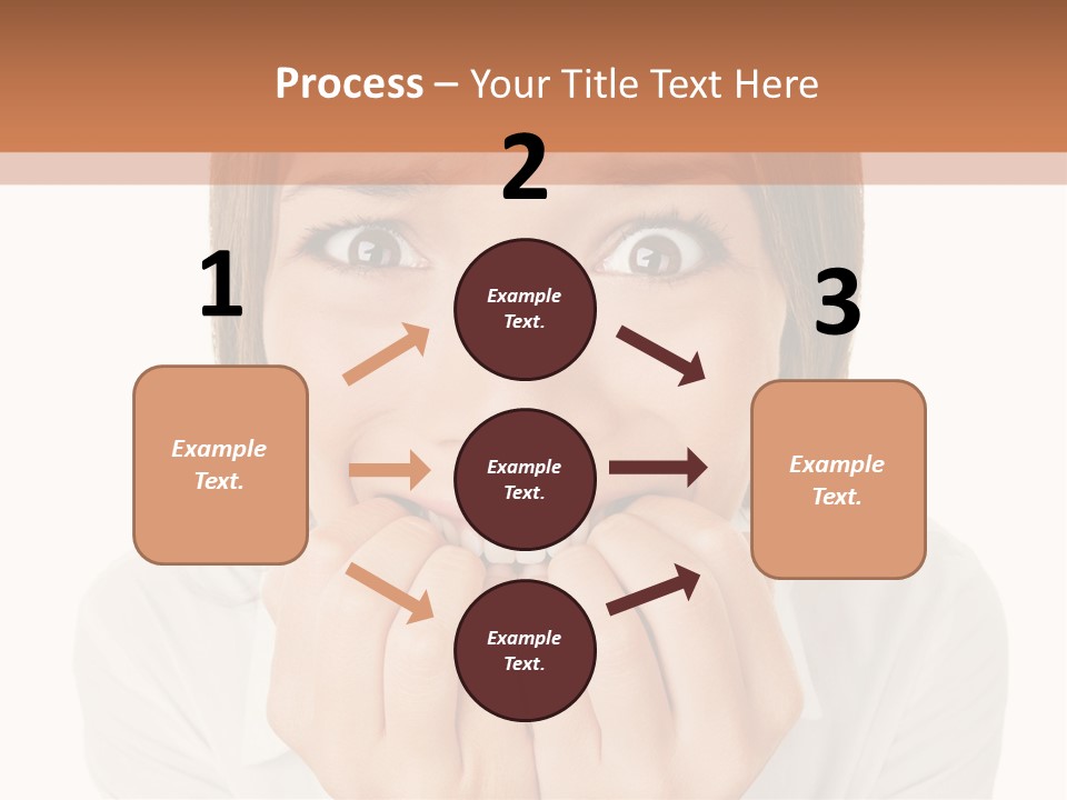 A Woman Is Smiling With Her Hands On Her Mouth PowerPoint Template